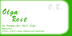 olga reit business card